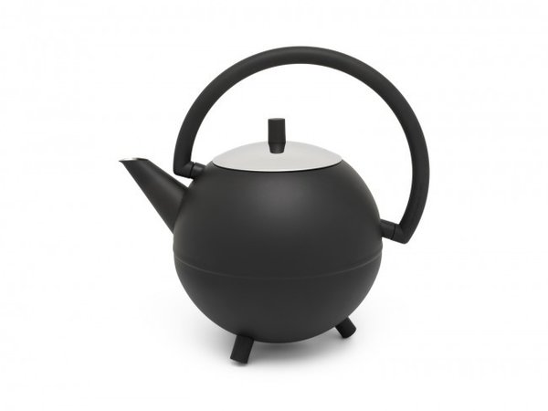 Teekanne Duet® Design Saturn (1,2L), schwarz matt